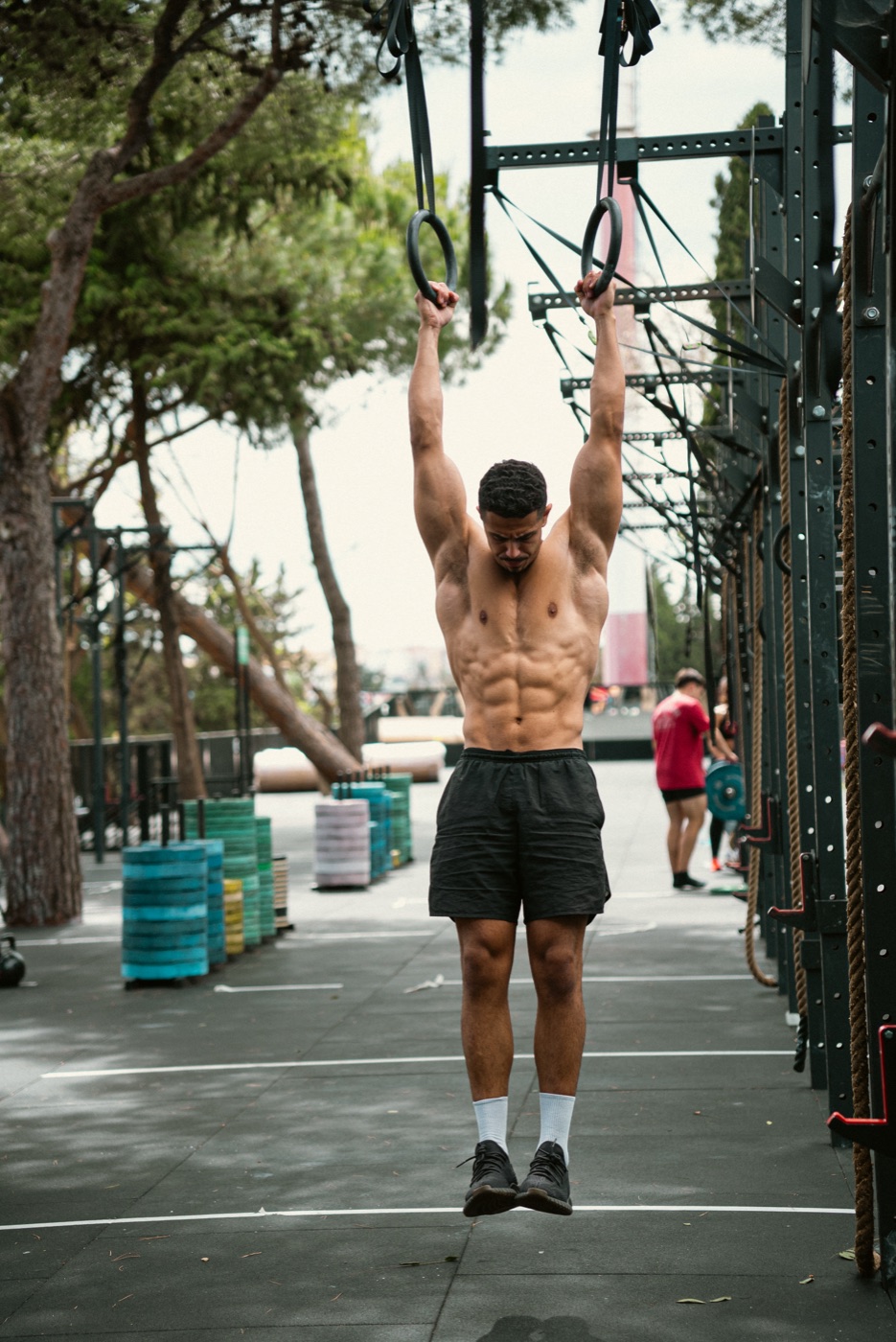 Ismael Rachidi training on rings